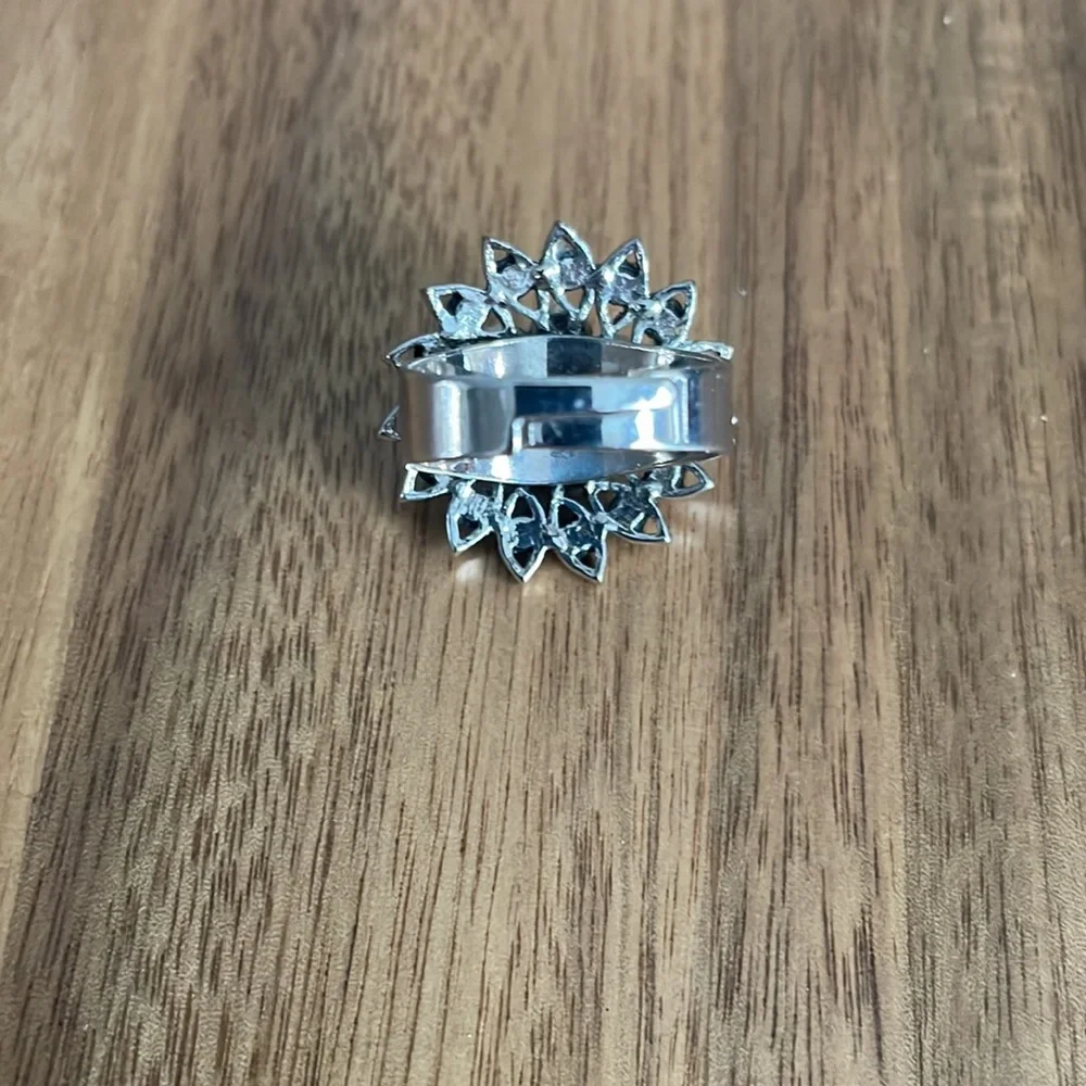 Multicolored Rhinestone Gem Adjustable Ring - Picture 4 of 5